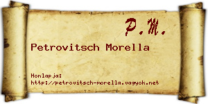 Petrovitsch Morella névjegykártya